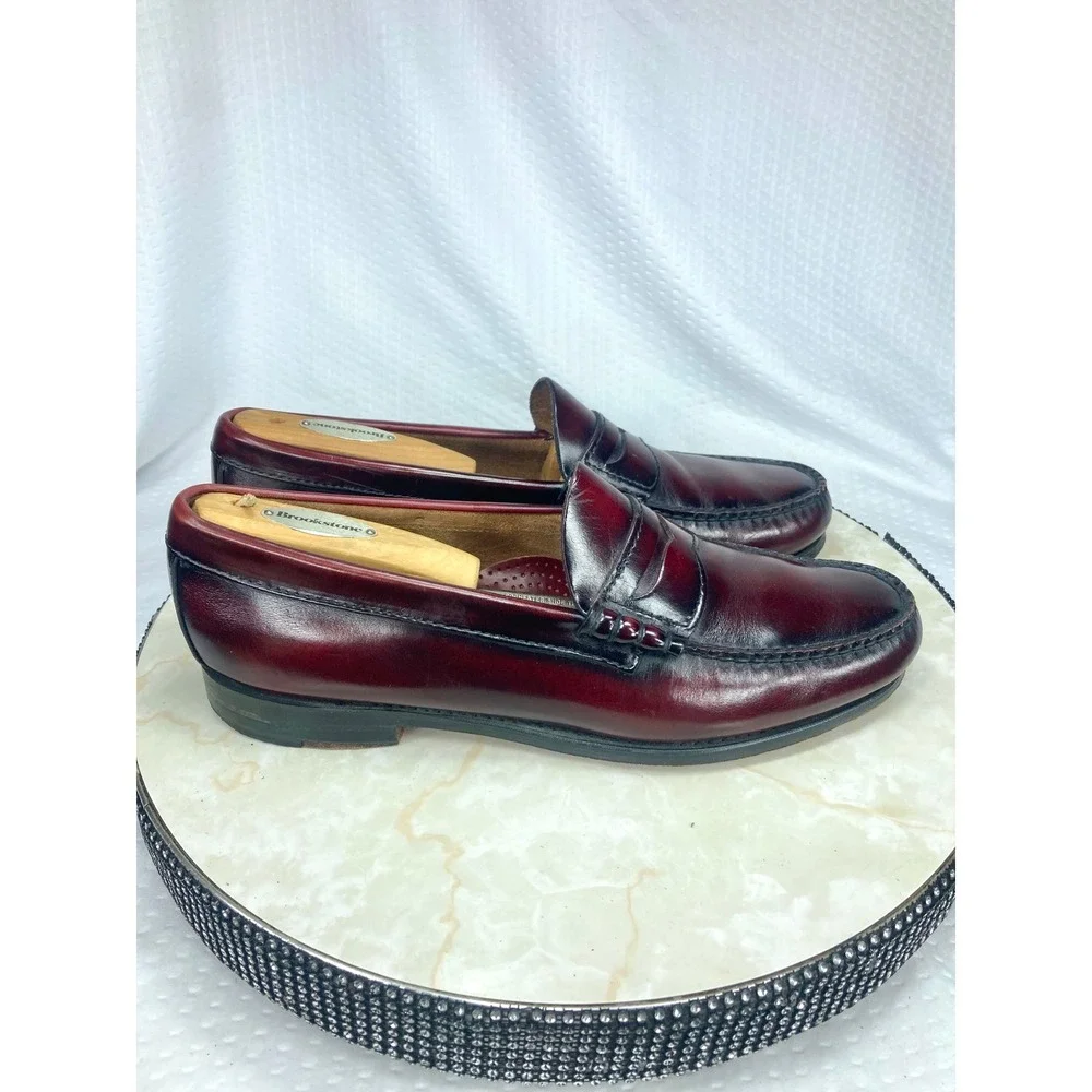 G.H. Bass Weejuns Leather enny Loafers Men Sz 10 Burgundy Academia Dressy Shoes